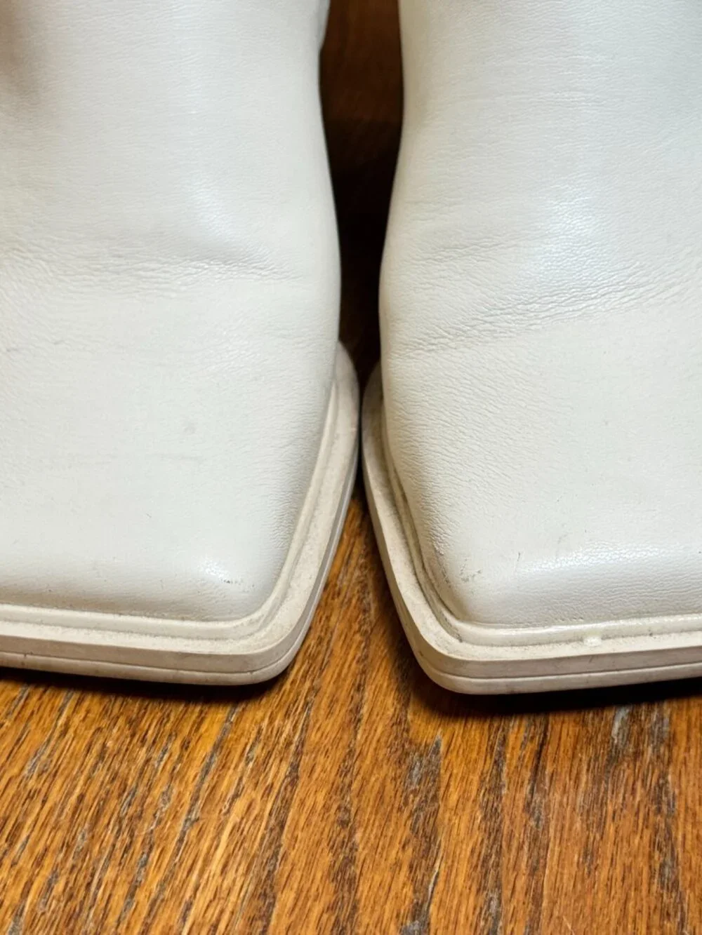 Sam Edelman Layla 2 Ivory Square Toe Block Heel Ankle Boots sz(9)Circus NY